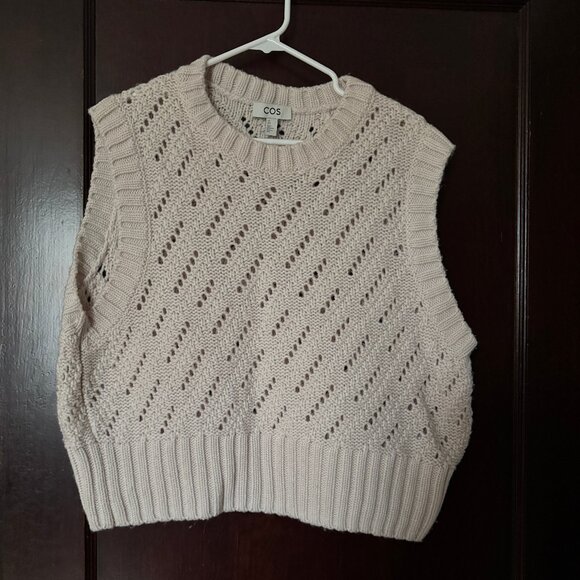 100% wool Pointelle sweater vest - Picture 1 of 6